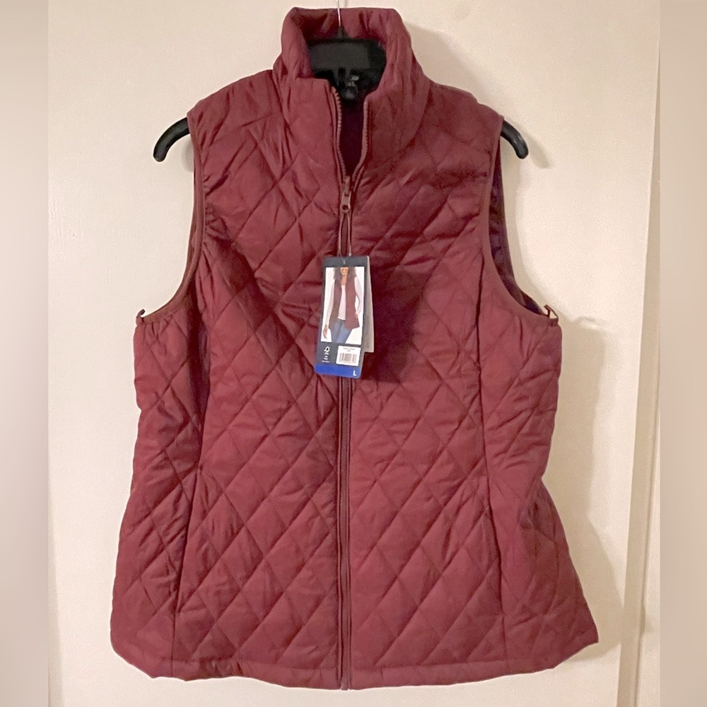 Maroon Red Zip Up Vest with Tags